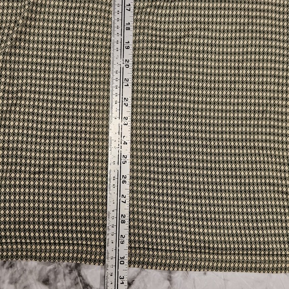 Clark & Gregory Golfwear Green And Tan Plaid Pattern AOP Polo XL Jamaica‎ ACI - Picture 7 of 10